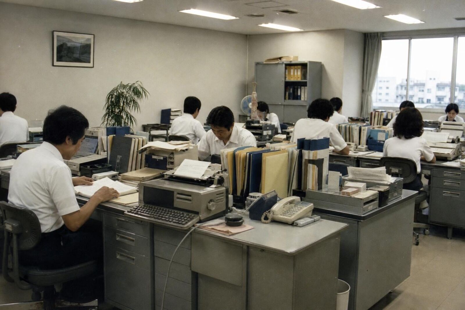 昭和のオフィス（イメージ）
